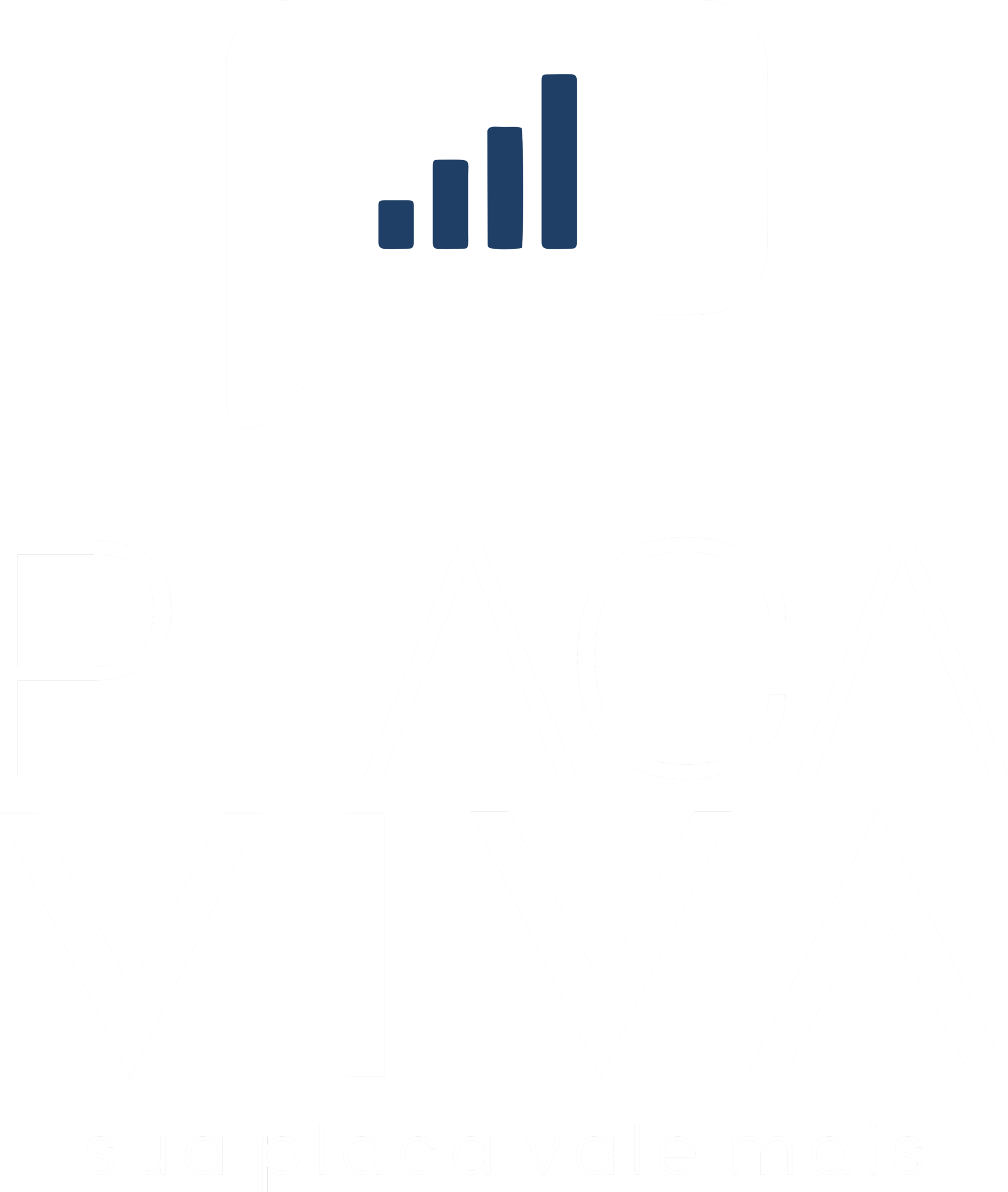 Placa Viva Vertical Branca